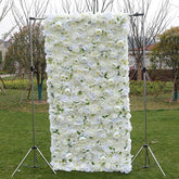 Aperturee - Aperturee Holy White Romantic Rose Wedding Artificial Floral Wall